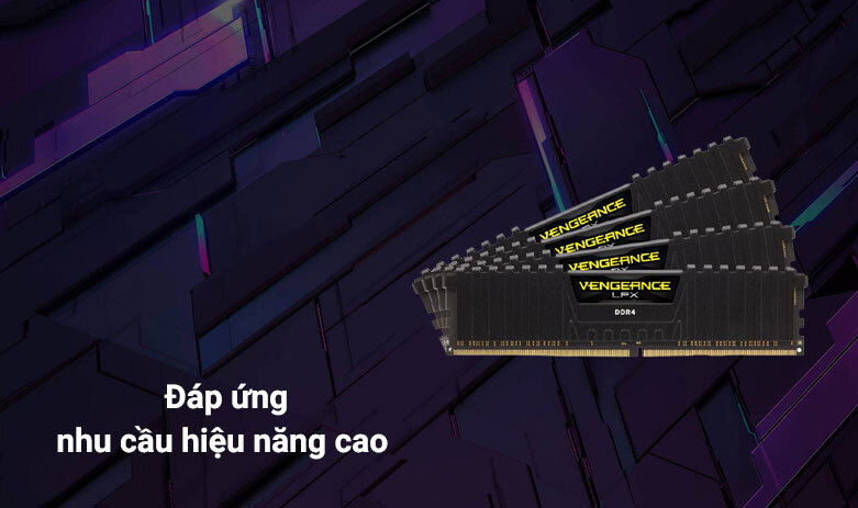 RAM Corsair Vengeance LPX 8GB (1x8GB) DDR4 3000MHz Black (CMK8GX4M1D3000C16) | phù hợp cho nhu cầu hiệu năng cao