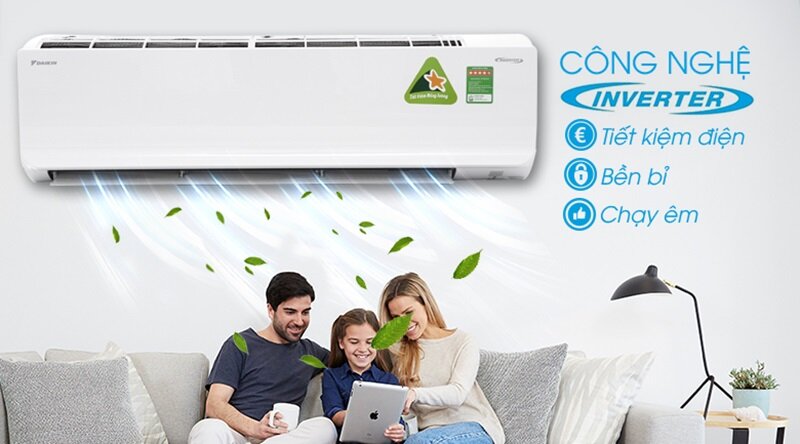 Điều Hòa Daikin Inverter 24000 BTU 1 Chiều FTKC60TVMV tiết kiệm điện