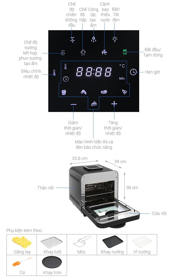 Tổng quan nồi chiên hấp Kalite Steam Star