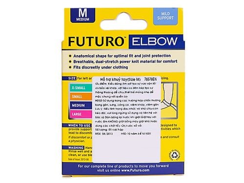 Băng khuỷu tay thiết kế mỏng để mặc chung với quần áo Băng khuỷu tay 3M