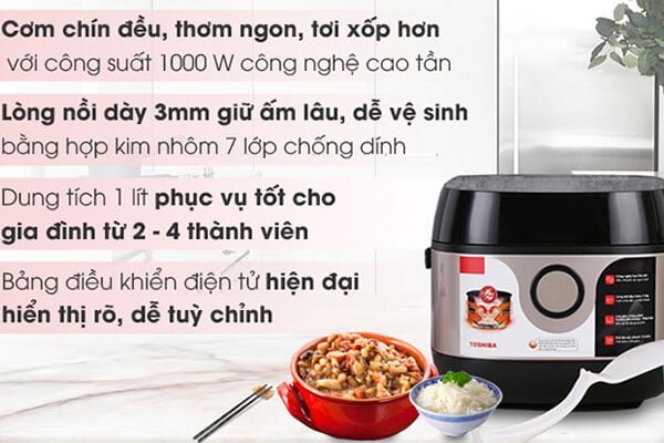 Review nồi cơm cao tần Toshiba 1 lít RC-10IX1PV