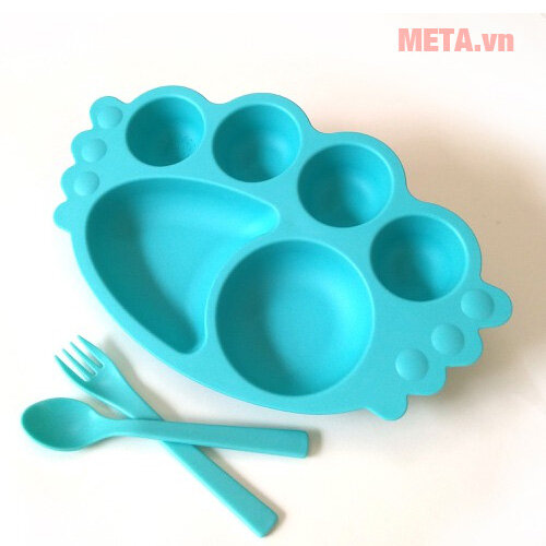 Set khay ăn và bộ thìa dĩa 2 món UINLUI