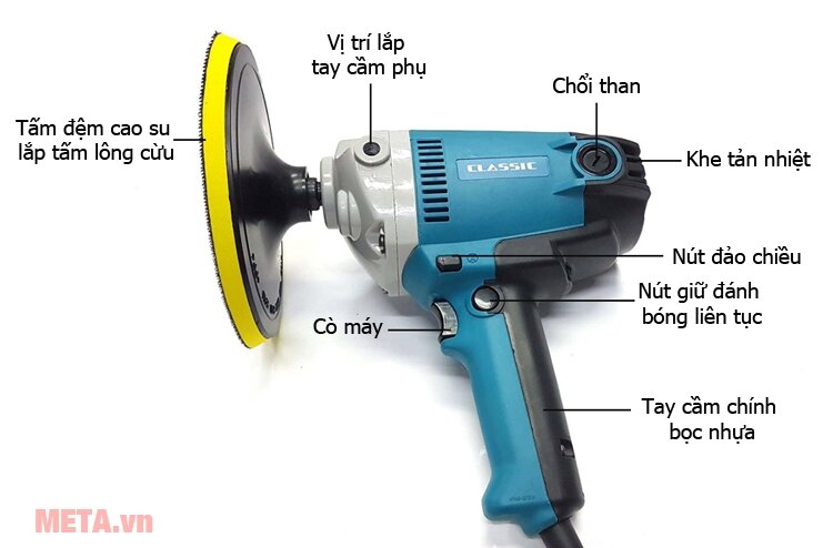 Máy đánh bóng Classic CLA-6180 180mm