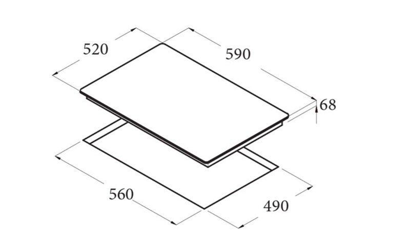 Bếp từ âm 4 vùng nấu Cata IB-604-BK