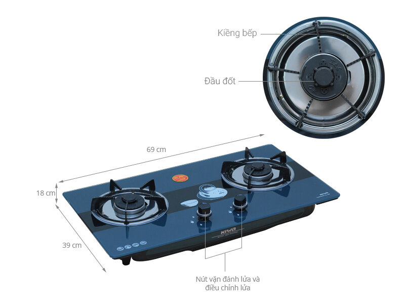 Bếp gas âm Kiwa KW-777JP Bếp gas âm Kiwa KW-777JP
