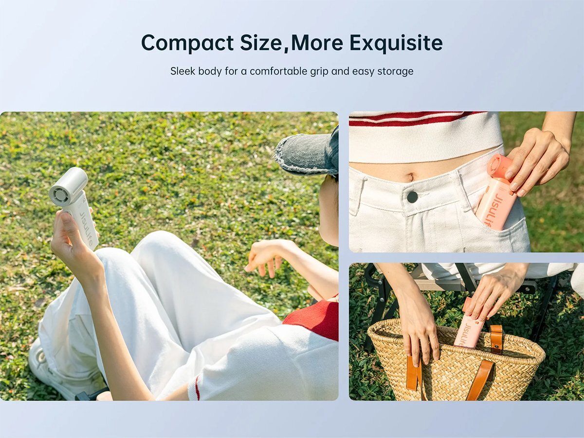 Quạt cầm tay mini Jisulife dễ dàng mang theo bên mình Quạt cầm tay mini Jisulife