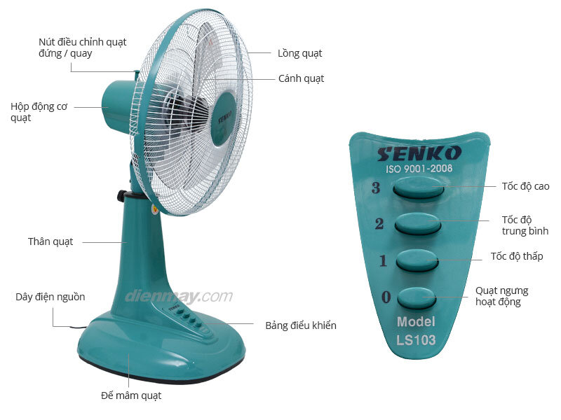 Quạt lửng Senko LS103 Quạt lửng Senko LS103