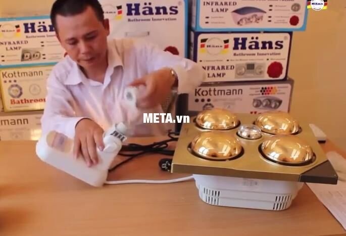 Đèn sưởi nhà tắm Kottmann 4 bóng K4B-G