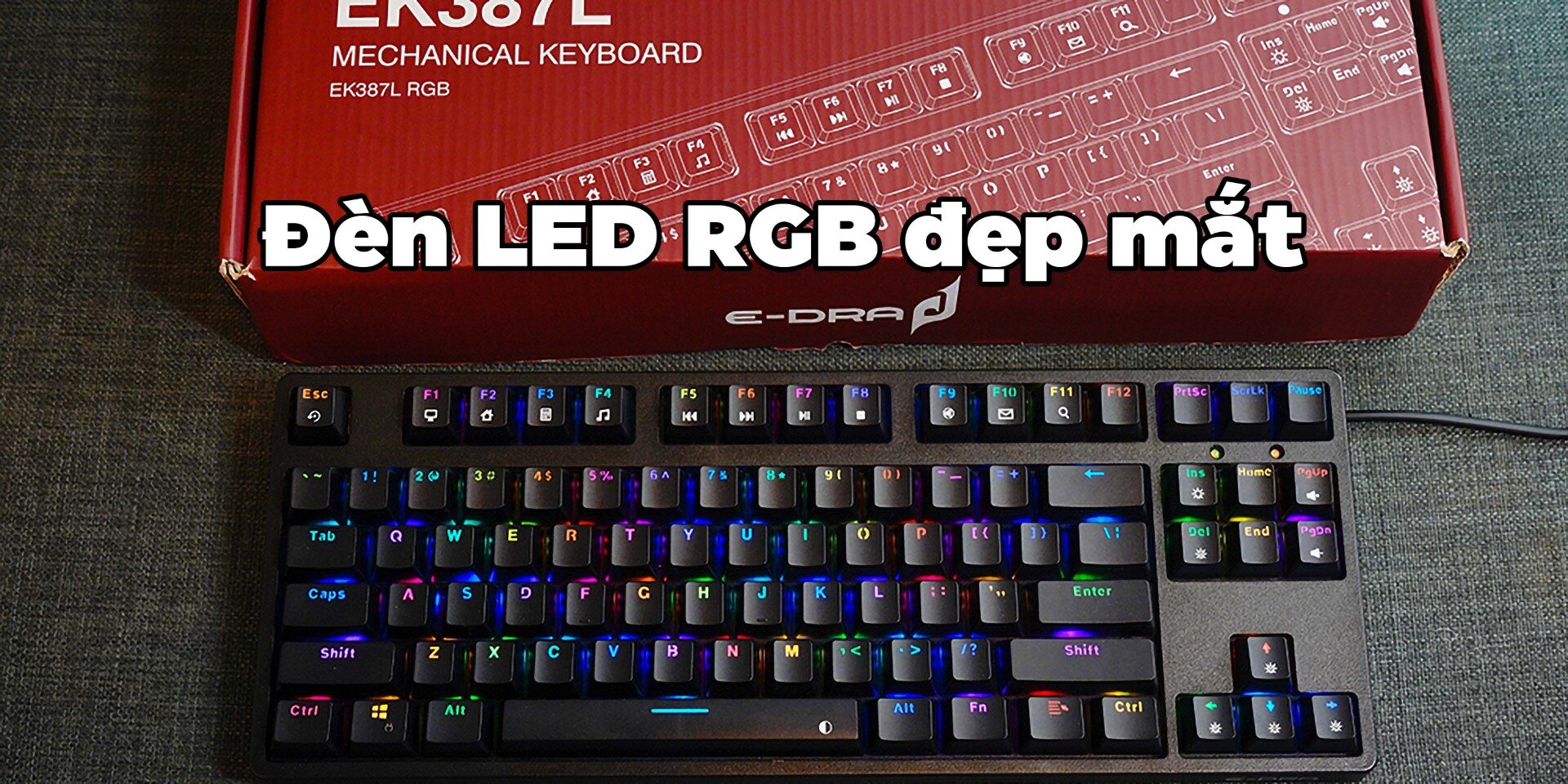 Bàn phím cơ Edra EK387L RGB