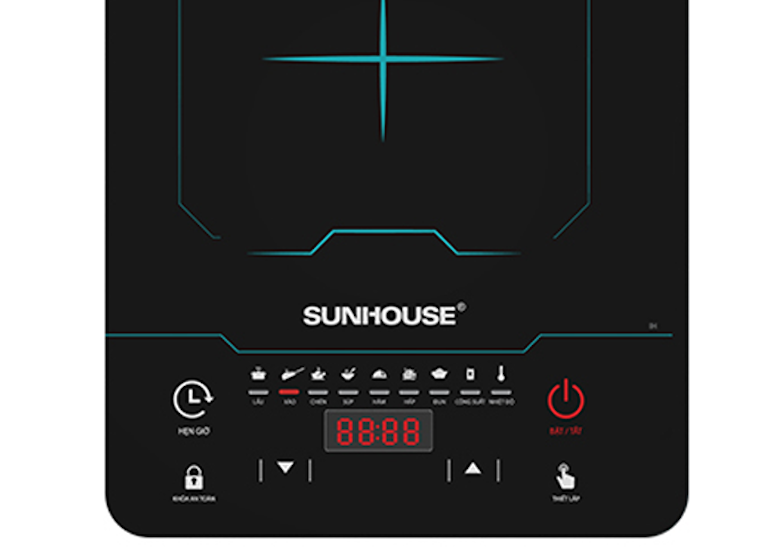 Bếp từ dương 1 vùng nấu Sunhouse SHD6873 Bếp từ dương 1 vùng nấu Sunhouse SHD6873