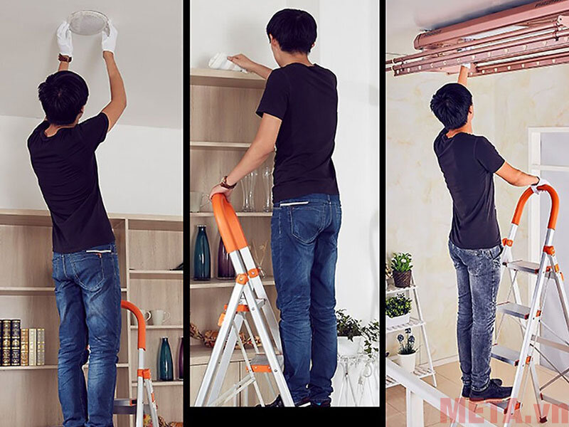 Thang nhôm ghế 6 bậc Kachi MK-151