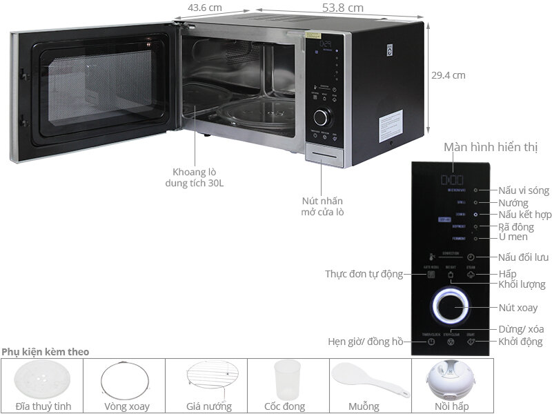 Lò vi sóng Electrolux EMS3085X 30 lít Lò vi sóng Electrolux EMS3085X 30 lít