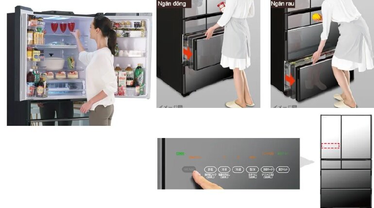 Tủ lạnh Hitachi Inverter 615 lít R-WXC62N