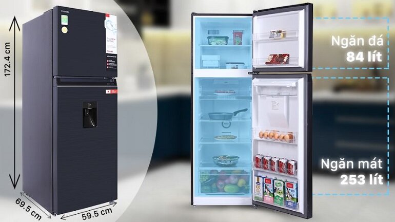 Tủ lạnh Toshiba Inverter 337 lít GR-RT435WE-PMV(06)-MG