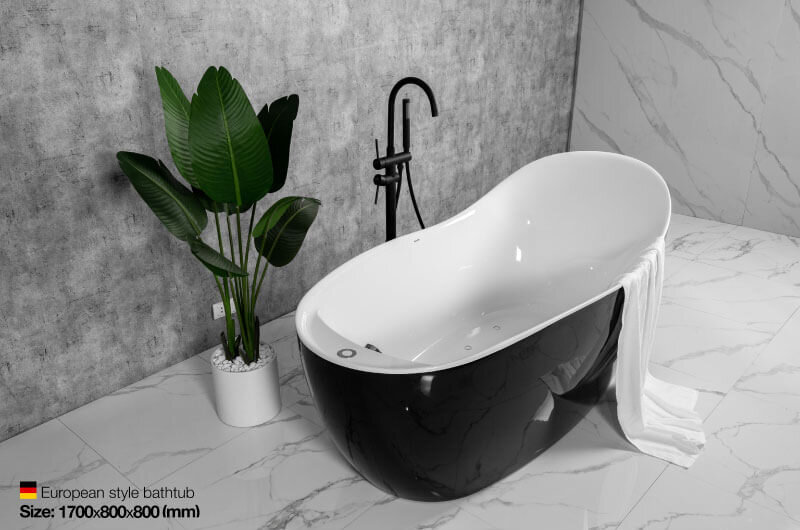 Bồn tắm đặt sàn massage 1.7m MOWOEN MW8213-170WB.MS