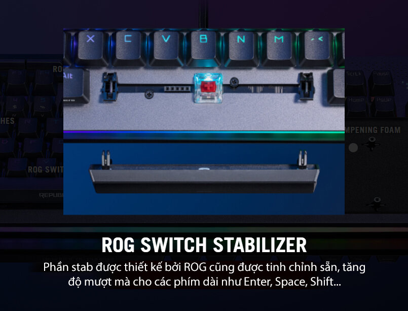 Bàn phím game Asus ROG Strix Flare II NX (Red sw) (XA08) 7