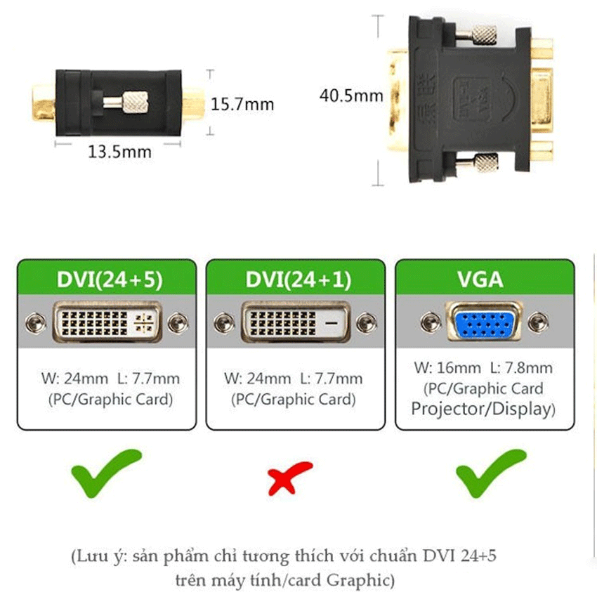 Đầu chuyển đổi DVI 24+5 