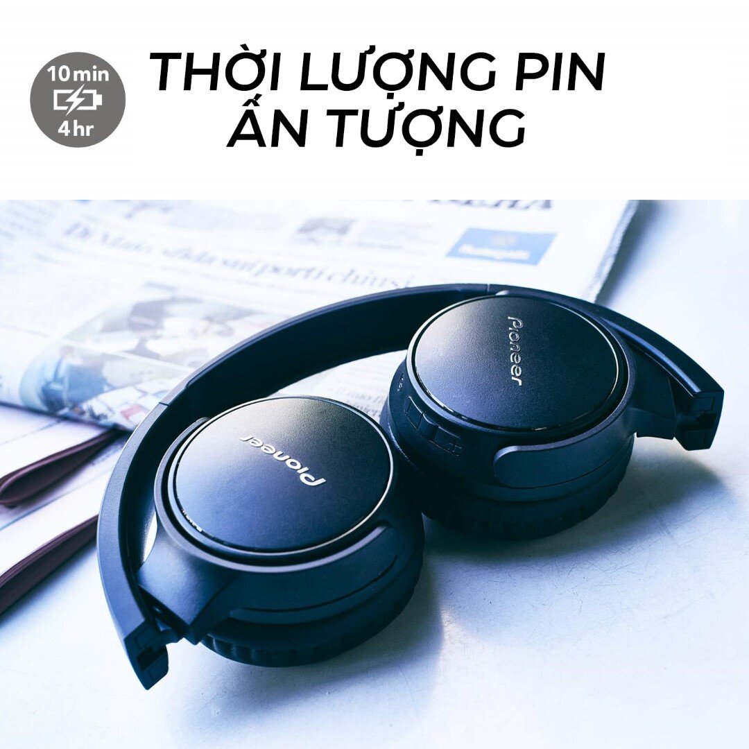Tai nghe Bluetooth PIONEER SE-S3BT(B)CZU Màu đen