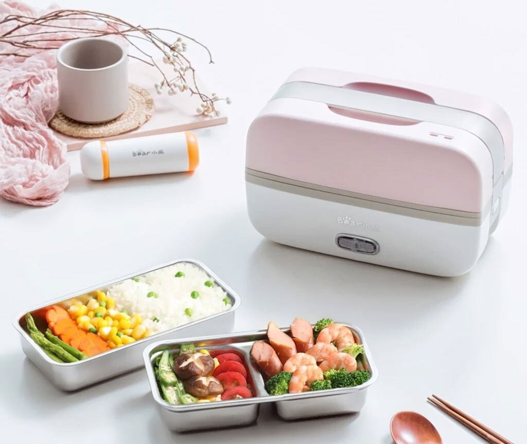 Hộp cơm điện cầm tay mini đa năng Bear DFH-B10J2