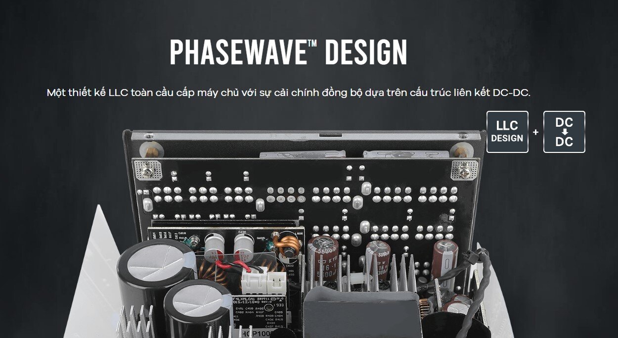 Một thiết kế LLC toàn cầu cấp máy chủ với sự cải chính đồng bộ dựa trên cấu trúc liên kết DC-DC.