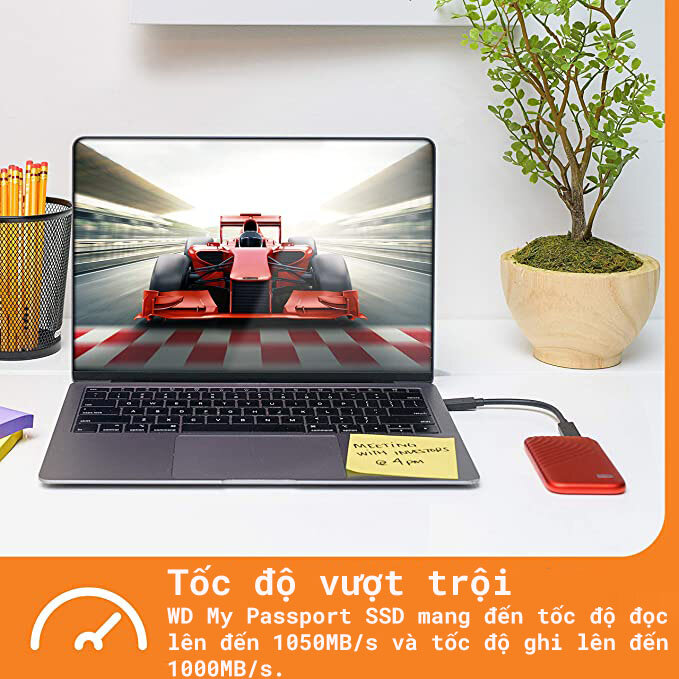 Ổ cứng di động WD MY PASSPORT SSD Xám USB 3.2