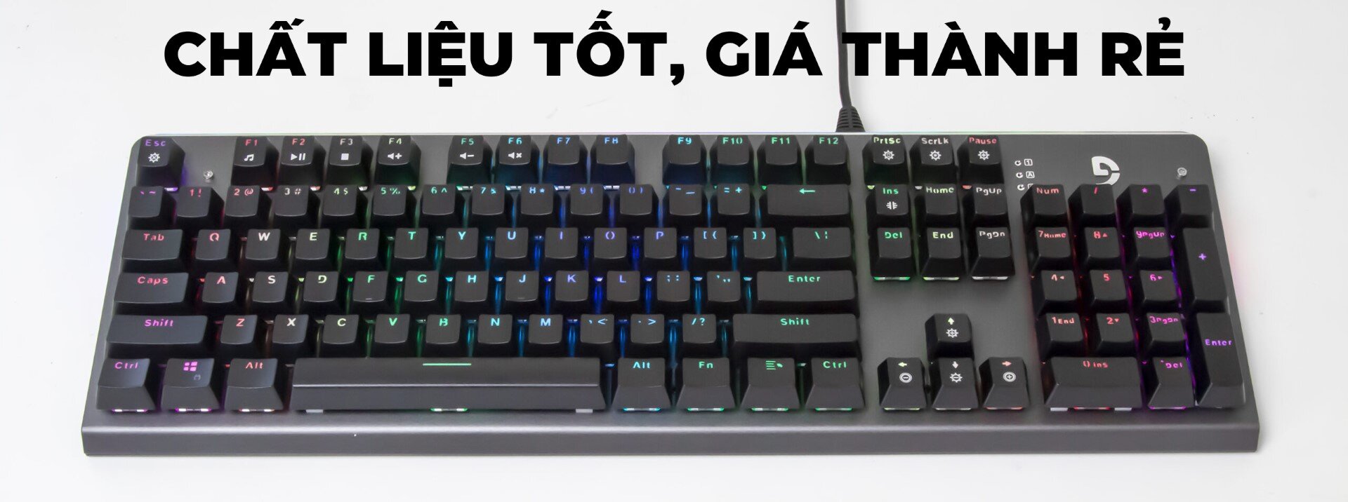 Bàn phím quang cơ Fuhlen S Subverter RGB Mechanical Blue Switch Đen