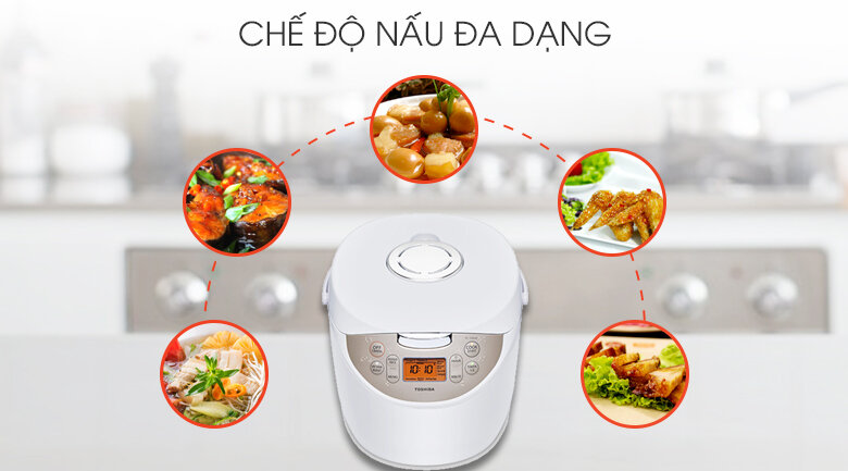 Nồi cơm điện tử Toshiba 1 lít RC-10NAFVN(W)
