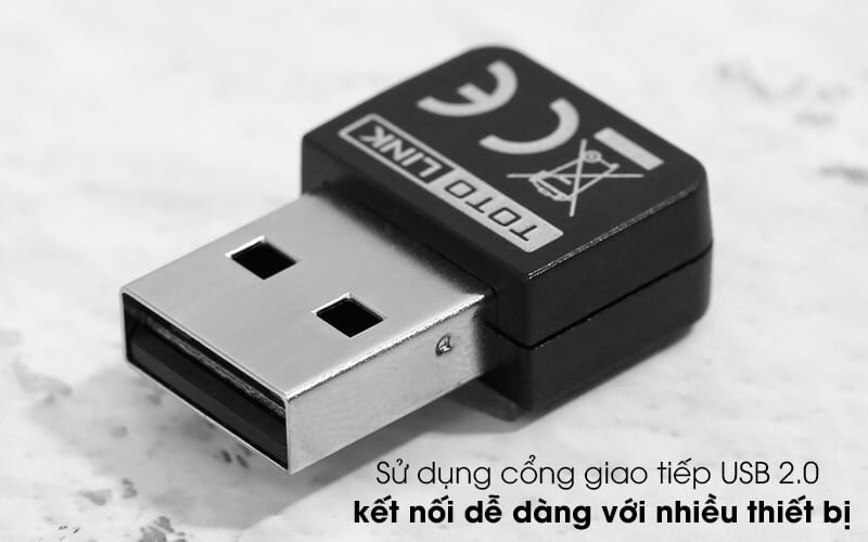 Totolink N160USM có cổng giao tiếp USB 2.0 USB thu wifi