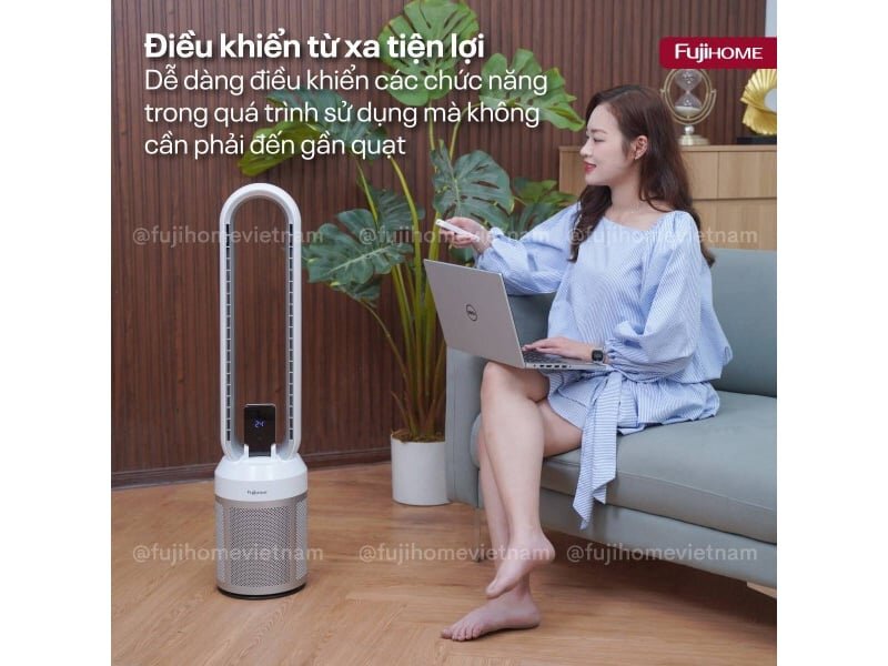 Quạt không cánh tích hợp lọc không khí Fujihome BF308DC