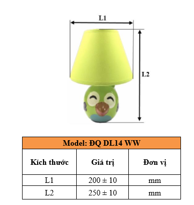 Đèn gốm sứ trang trí 5W hình chim xanh Điện Quang DL14 WW 62299124 1 62299124
