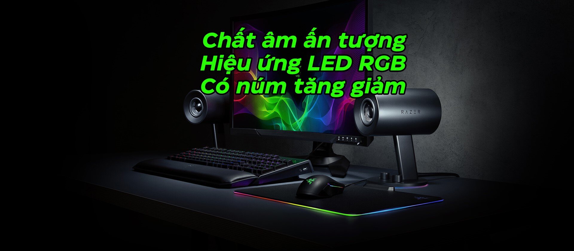 Loa vi tính Razer Nommo Chroma - 2.0 - Màu đen