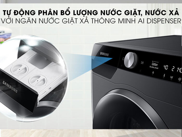 Công nghệ AI Dispenser tiết kiệm nước Tự động phân bổ nước giặt