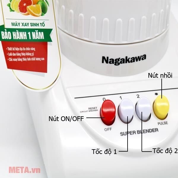 Máy xay sinh tố Nagakawa NAG0807 350W - 3 cối