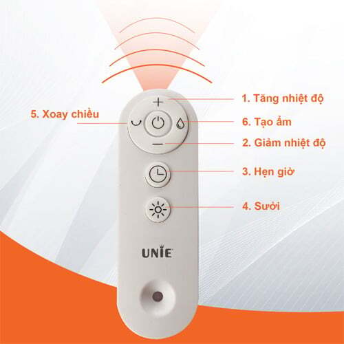 Điều khiển từ xa của máy sưởi gốm Máy sưởi gốm Unie