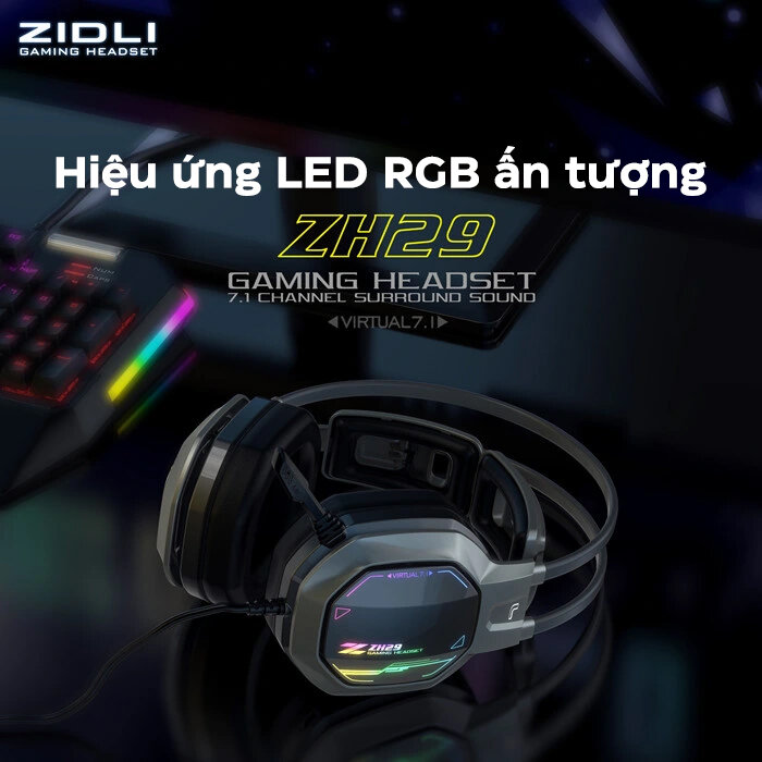 Tai nghe Zidli Fly-wing ZH29 7.1 USB RGB