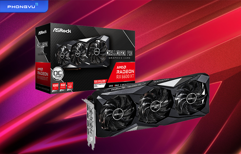 Card màn hình Asrock RX6600 XT Challenger Pro