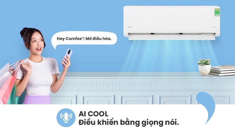Máy lạnh Comfee Inverter 18000 BTU 1 chiều CFS-18VDGF-V lọc không khí