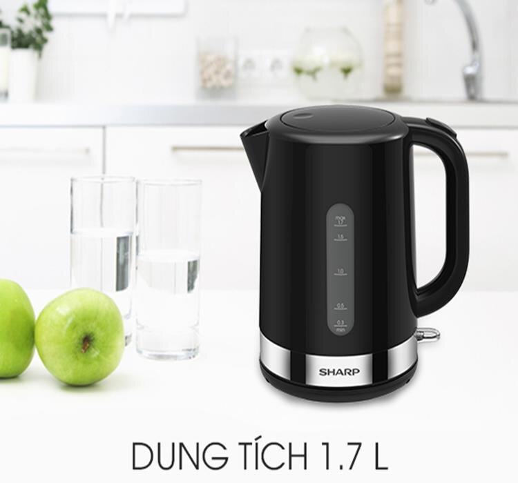 Bình siêu tốc Sharp 1.7 lít EKJ-17VP-BK