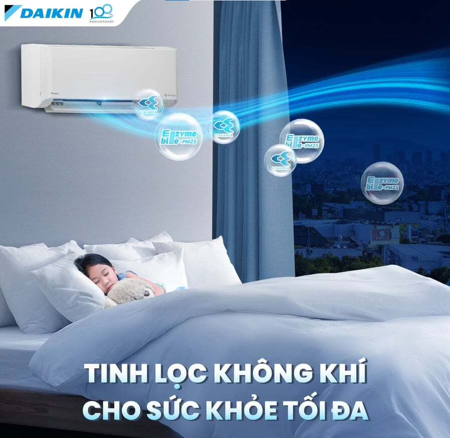 Công nghệ lọc khí tiên tiến - Bảo vệ sức khỏe toàn diện Máy lạnh Daikin Inverter FTKF50ZVMV