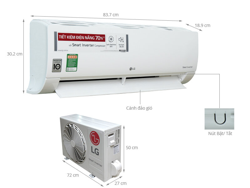 Máy lạnh LG Inverter 1.5 HP V13END Máy lạnh LG Inverter 1.5 HP V13END