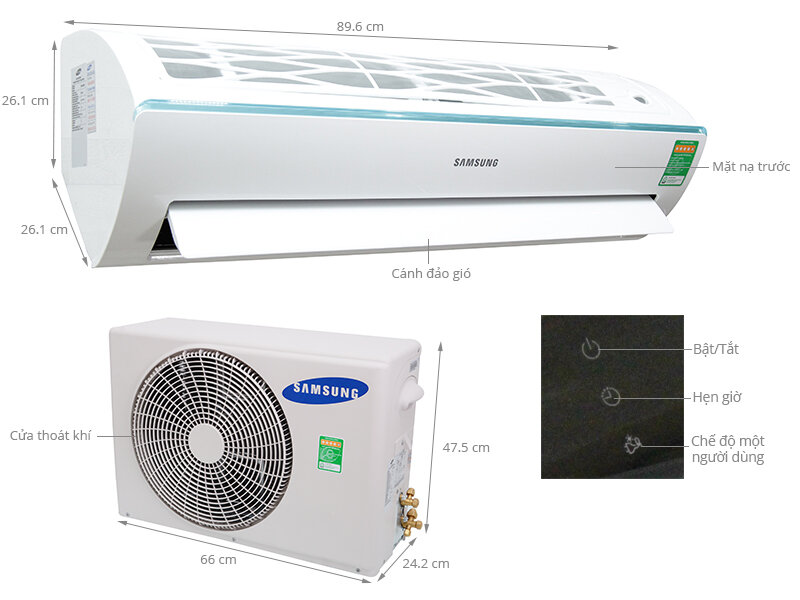 Máy lạnh Samsung 1.5 HP AR12JCFSSURNSV Máy lạnh Samsung 1.5 HP AR12JCFSSURNSV