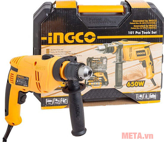 Bộ máy khoan búa 101 chi tiết INGCO HKTHP11021E