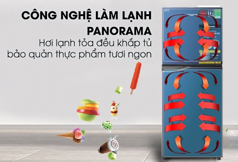 Thiết kế tiện lợi tủ lạnh Panasonic Inverter 167 lít NR-BA189PKVN