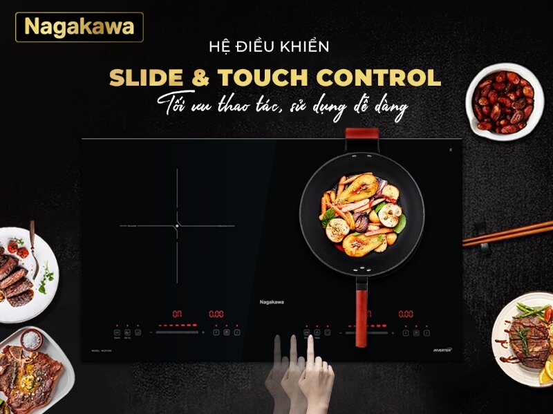 Bếp điện từ đôi Nagakawa NK2F03M