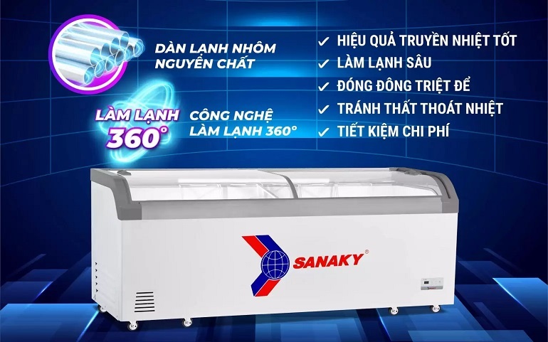 Tủ đông Sanaky 1 ngăn 750 lít VH-1008KA Tủ đông Sanaky 1 ngăn 750 lít VH-1008KA
