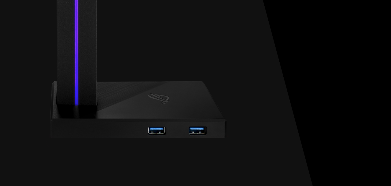 Giá treo tai nghe Asus ROG Throne trang bị 2 cổng usb 3.1