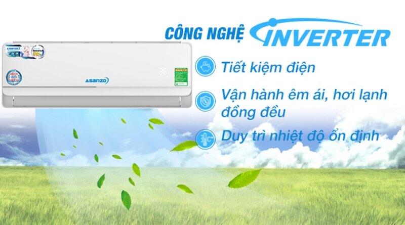 Điều hòa Asanzo 18000 BTU inverter 1 chiều K18A