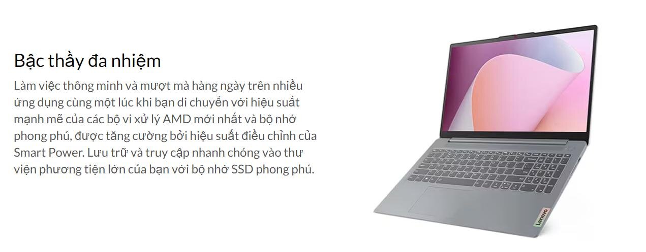 Laptop Lenovo IdeaPad Slim 3 15IRH8 (83EM003FVN) (i7 13620H/16GB RAM/1TB SSD/15.6 FHD/Win11/Xám)