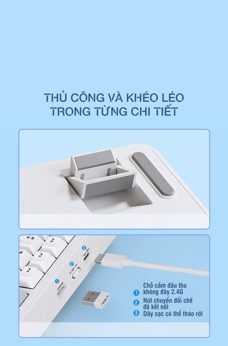 Bàn phím cơ gaming AULA F75/F75 Pro 15