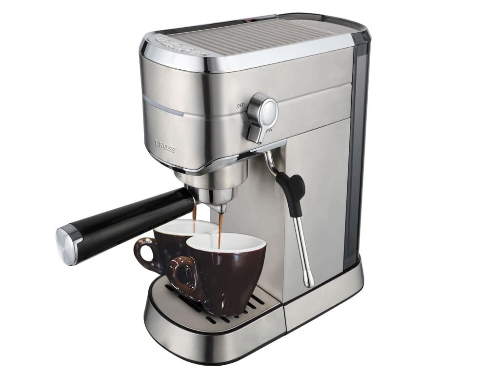 Máy Tiross TS6212 là dòng máy pha cafe 2 vòi với 2 đầu chảy riêng biệt Máy Tiross TS6212 là dòng máy pha cafe 2 vòi với 2 đầu chảy riêng biệt